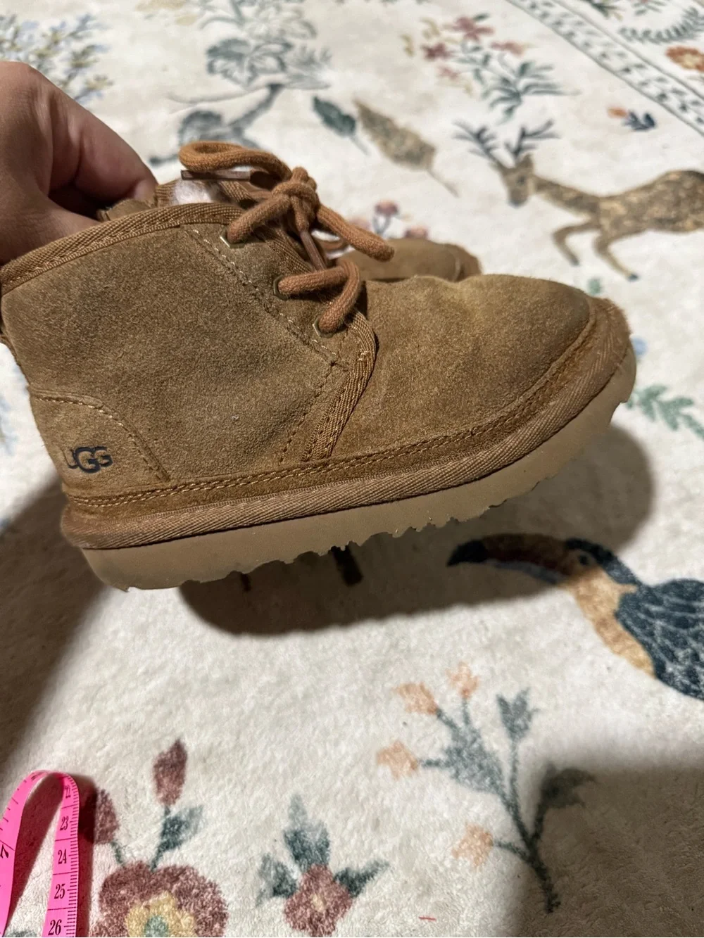 Ugg Kids Brown Suede Lace-Up Winter Boots size 10